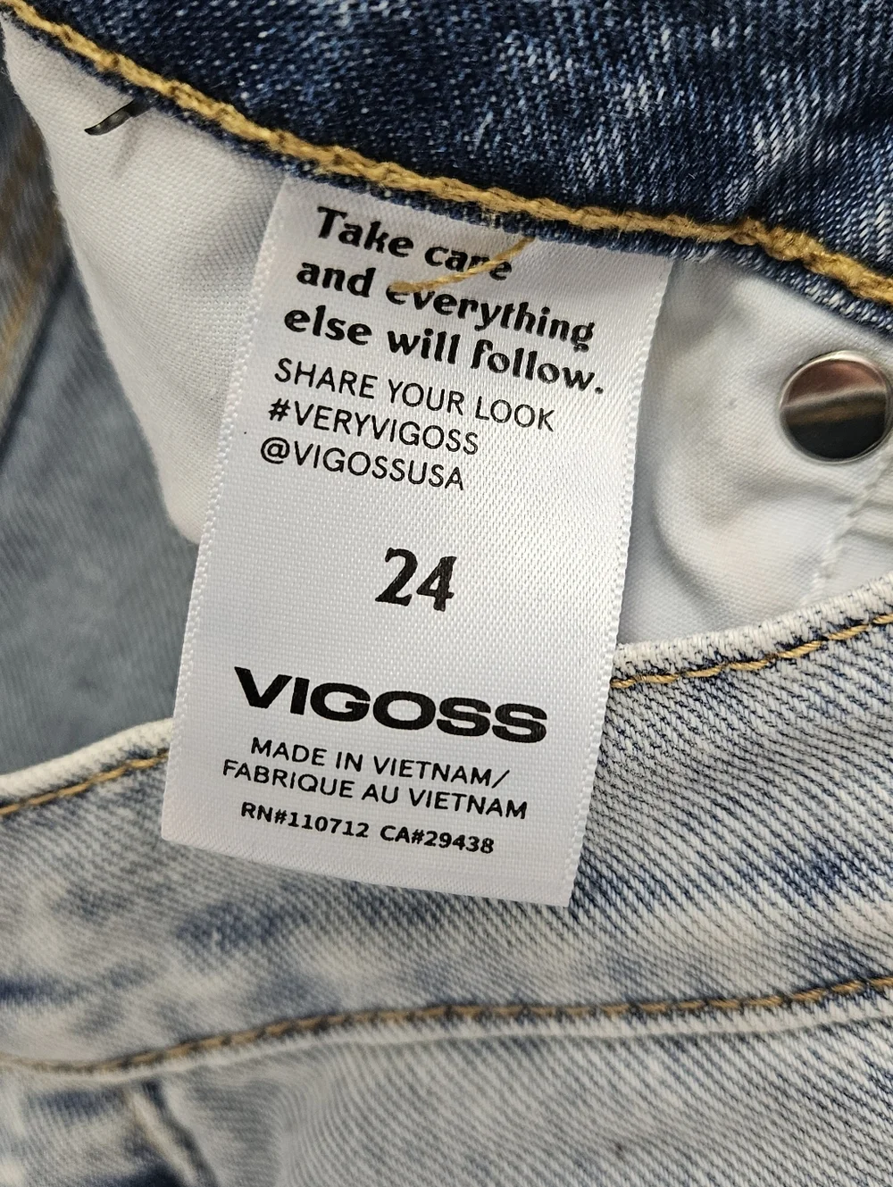 Vigross Blue Denim Maxi Skirt With Front Split